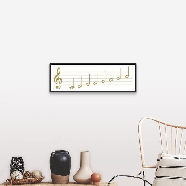 Shop Black And White Illustration Of Treble Clef With Scale Of 8