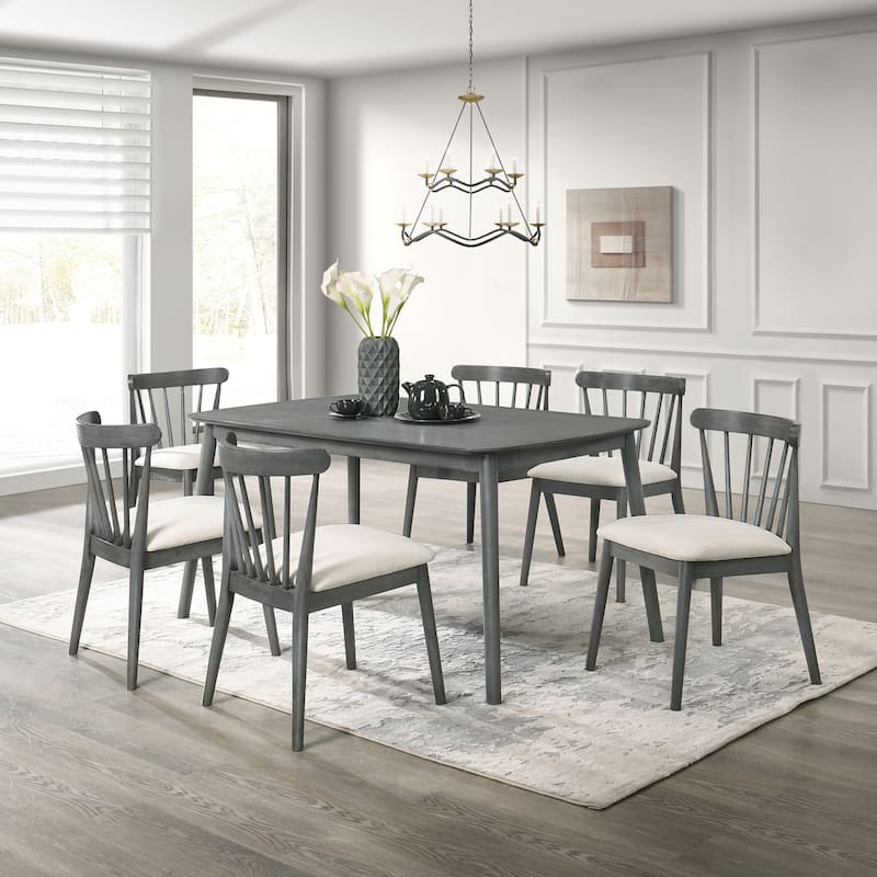 2 Pieces Set Dining Side Chair Rustic Modern Farmhouse Design Retro Design Easy To Assembly