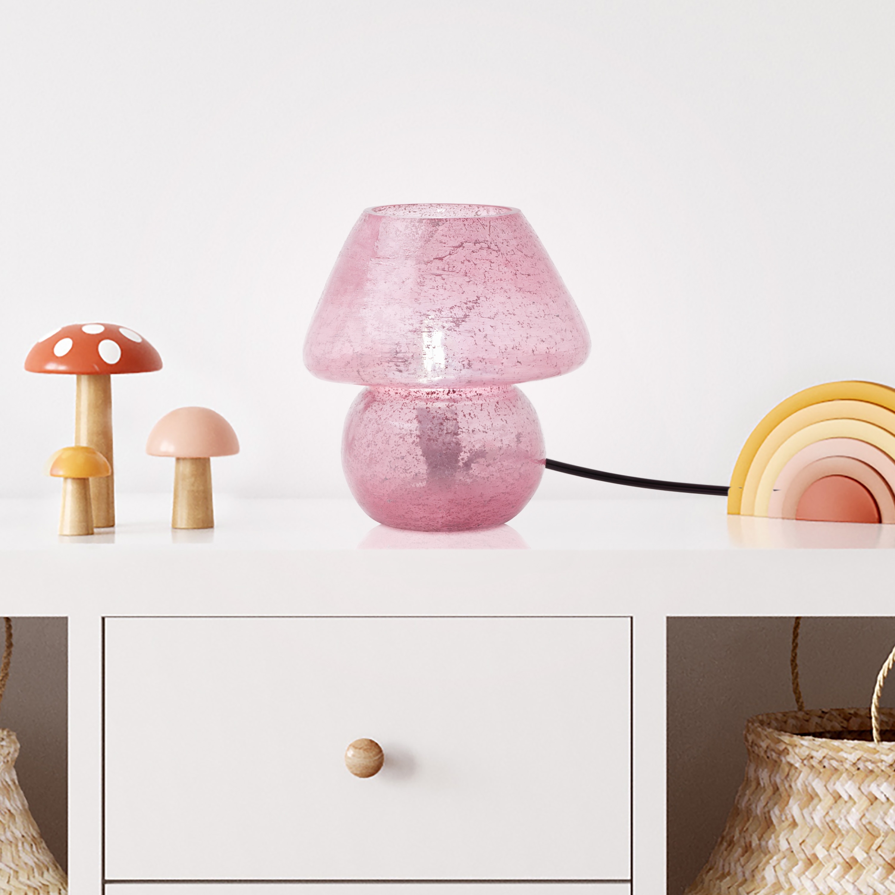 Pink mushroom lamp sale
