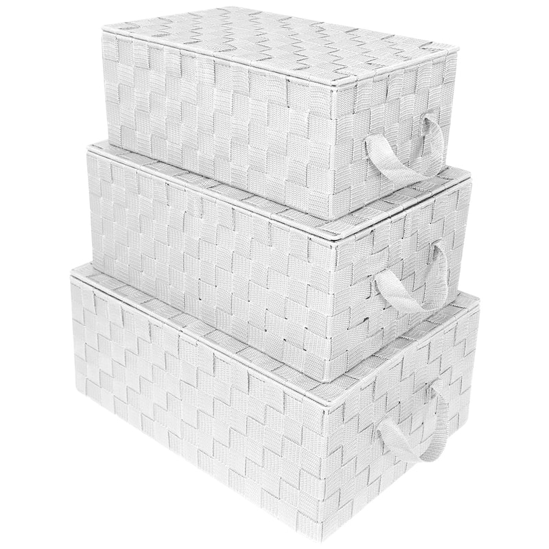 Woven Storage Basket Set - N/A - White