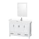Option White / White Cultured Marble Top / Brushed Chrome