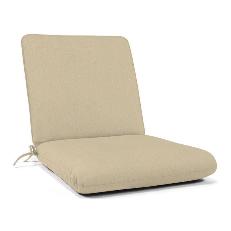 Sunbrella Solid Fabric 1-Piece Indoor/Outdoor Club Chair Cushion, 22"W x 44"L