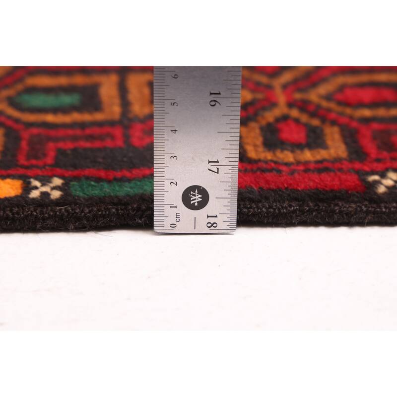 ECARPETGALLERY Hand-knotted Teimani Black, Red Wool Rug - 3'6 x 6'4