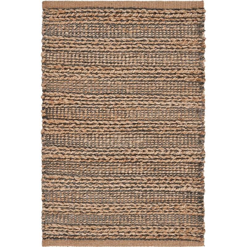 Sevita Interwoven Gray Organic Jute Reversible Accent Rug - 2'0" x 3'0"