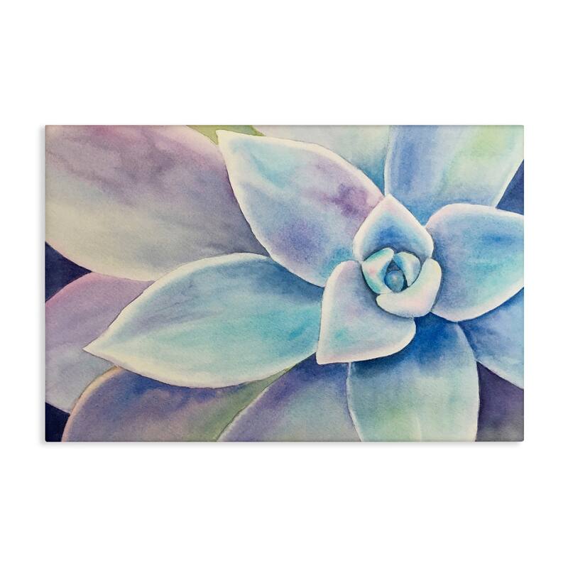 Stupell Cool Toned Succulent Leaves Canvas Wall Art Design By Stephanie Fielden - 36 x 24
