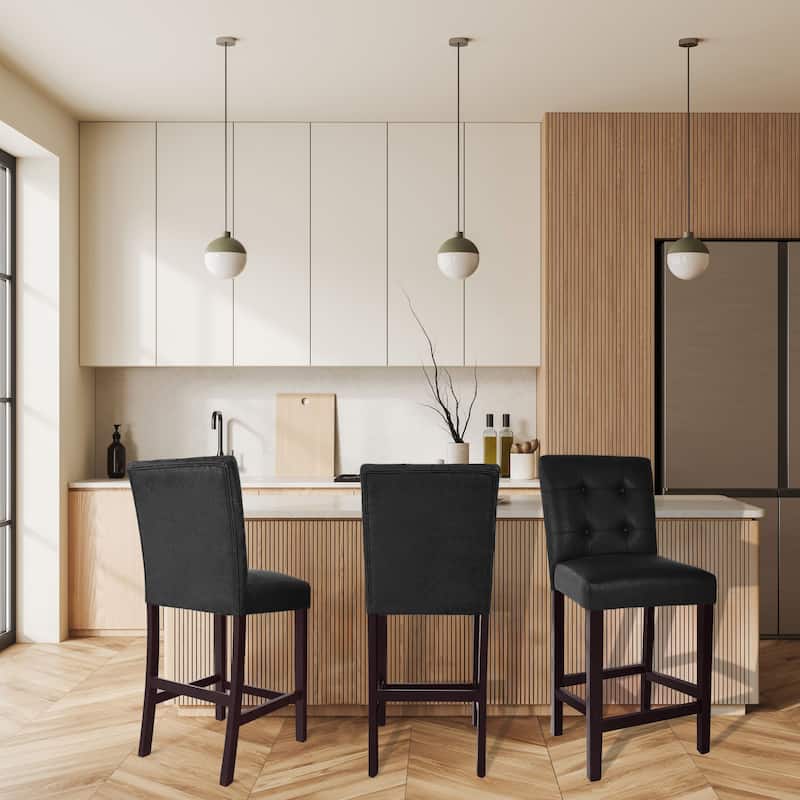 HomePop Upholstered Counter Stool - Set of 2
