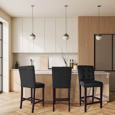 HomePop Upholstered Counter Stool - Set of 2