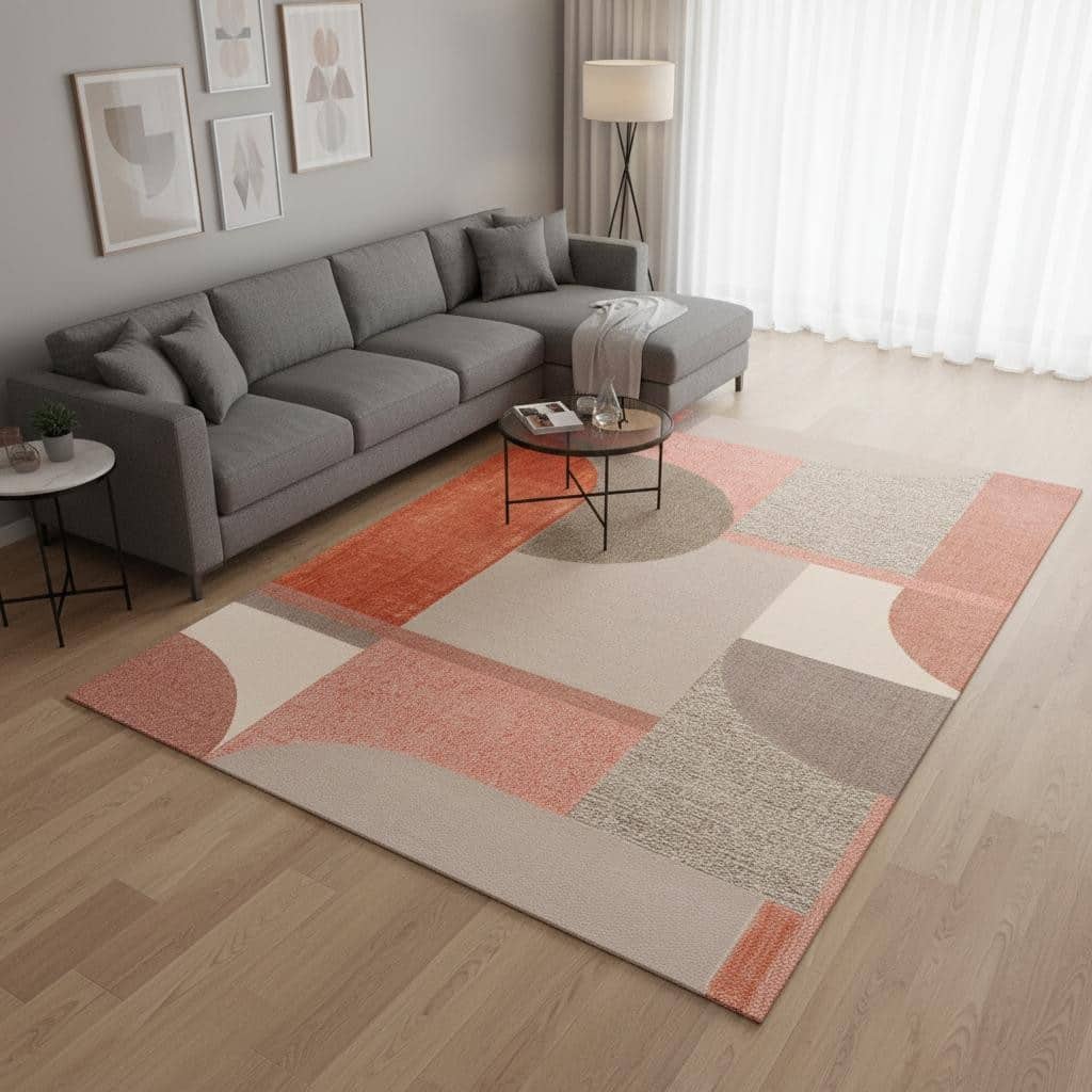 HomeRoots Geometric Modern Rectangle Area Rug