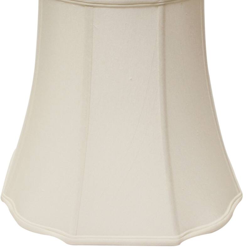 Softback Lampshade with Washer Fitter, White Natural Fabric Lampshade for Table Lamps, 10" Top x 16" Bottom x 14" Height