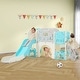 preview thumbnail 1 of 24, Modern Freestanding Toddler Slide Set 11 in 1 Blue