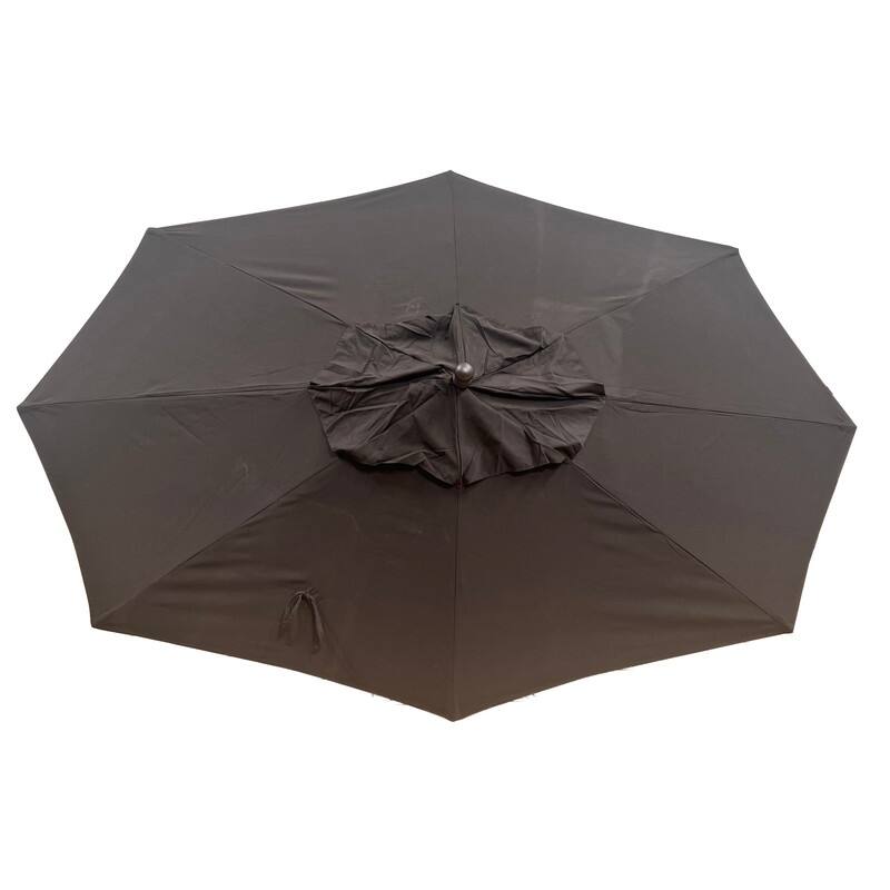 Closeout! - Tropishade Deluxe 8x11' Alum Bronze Umbrella, Sunbrella 5470 Walnut