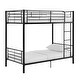 preview thumbnail 7 of 8, Walker Edison Abner Black Metal Twin over Twin Bunk Bed