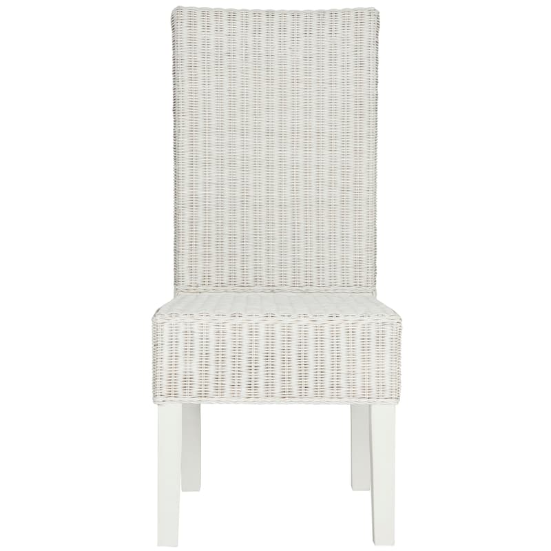 SAFAVIEH Jorine Grey Wicker Dining Chair (Set of 2) - 18.1" x 13.2" x 40.1" - 18Wx13Dx40H