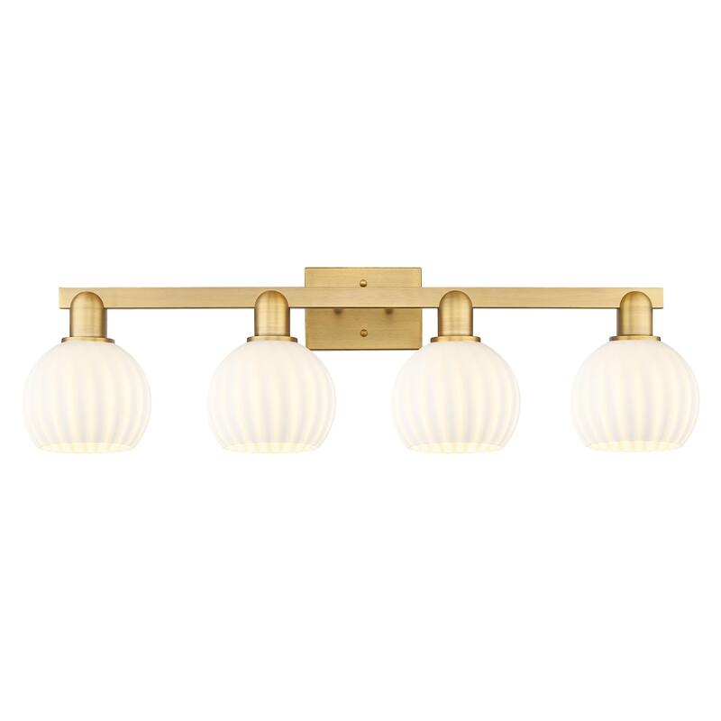 Innovations Lighting 716-4W-10-33 White Venetian Vanity White Venetian - Brushed Brass / White Venetian