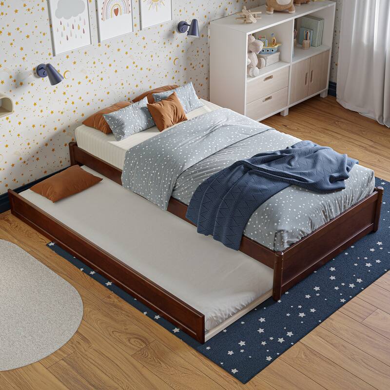 Barcelona Panel Platform Bed with Twin Trundle