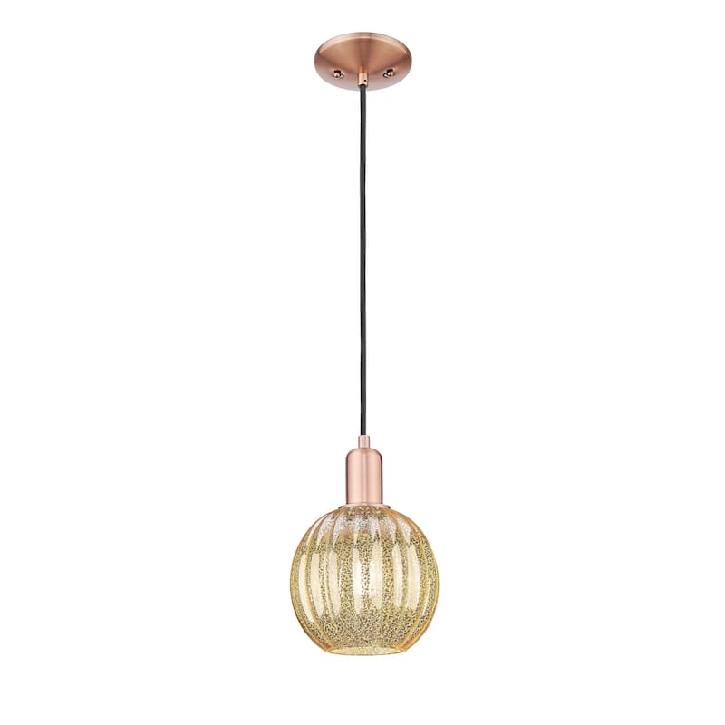 Innovations Lighting Downtown Urban - Preston - 1 Light 7" Globe Shade Cord Hung Mini Pendant