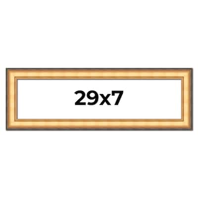 29x7 Frame Gold Plein Aire Solid Wood Picture Frame Width 2 Inches |