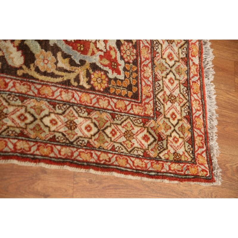 Pre-1900 Antique Tabriz Haj Jalili Persian Rug Handmade Wool Carpet - 14'5" x 17'2"