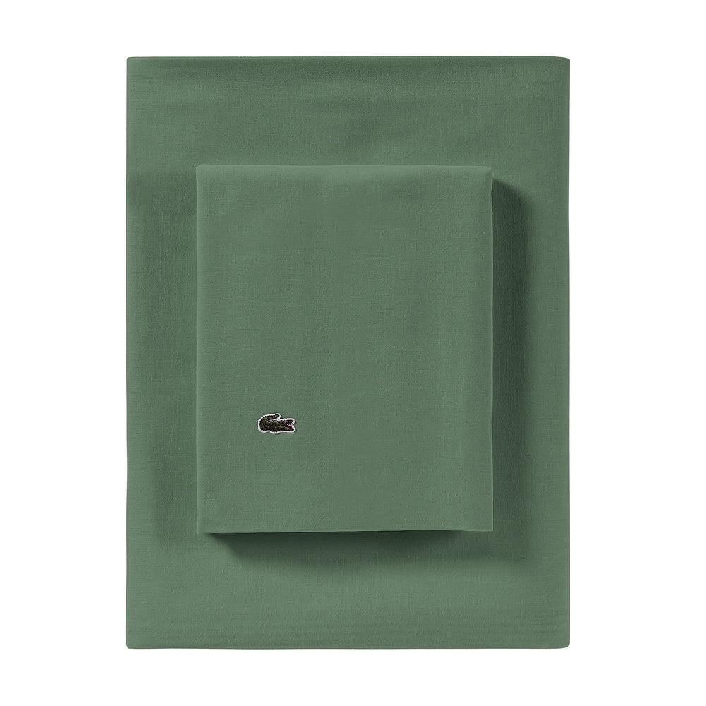 Lacoste Percale Cotton Crisp Feel Solid Sheet Set