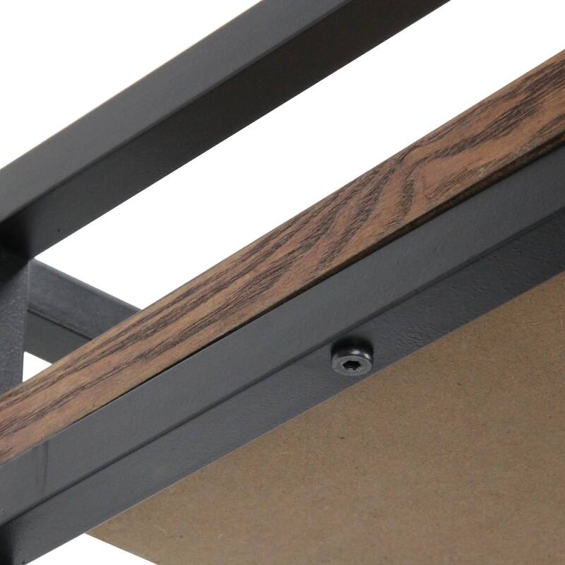 Handmade Five Tier Foldable Corner Shelf - 60.25" - Brown and Gray