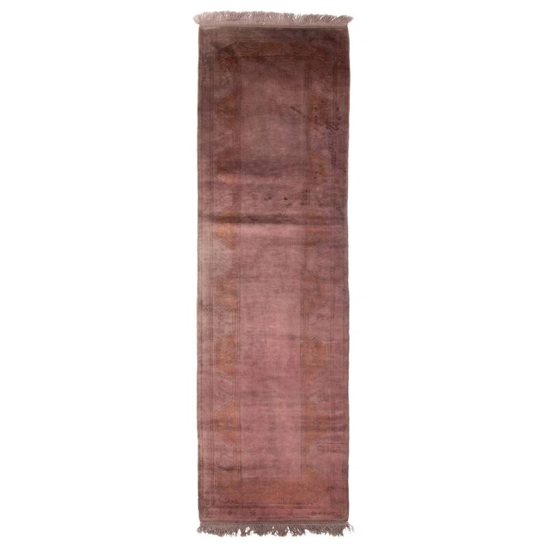 ECARPETGALLERY Hand-knotted Color Transition Brown Wool Rug - 2'7 x 9'1 - Dark Brown - 2'7 x 9'1