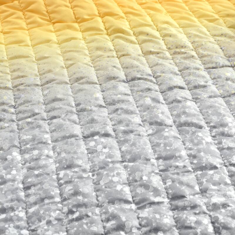Lush Decor Glitter Ombre Metallic Print Quilt Set