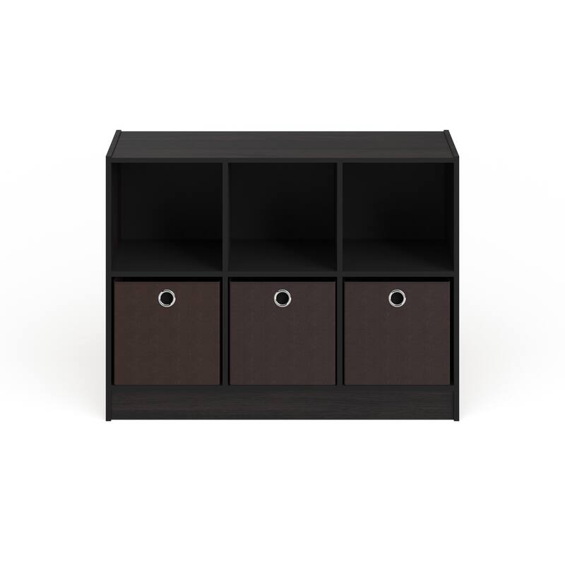 Porch & Den Szold Basic Storage Bookcase with Bins