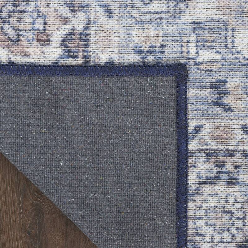 Power Loomed Distressed Floral Traditional Low Pile Area Rug - 136' X '102' X '0.25