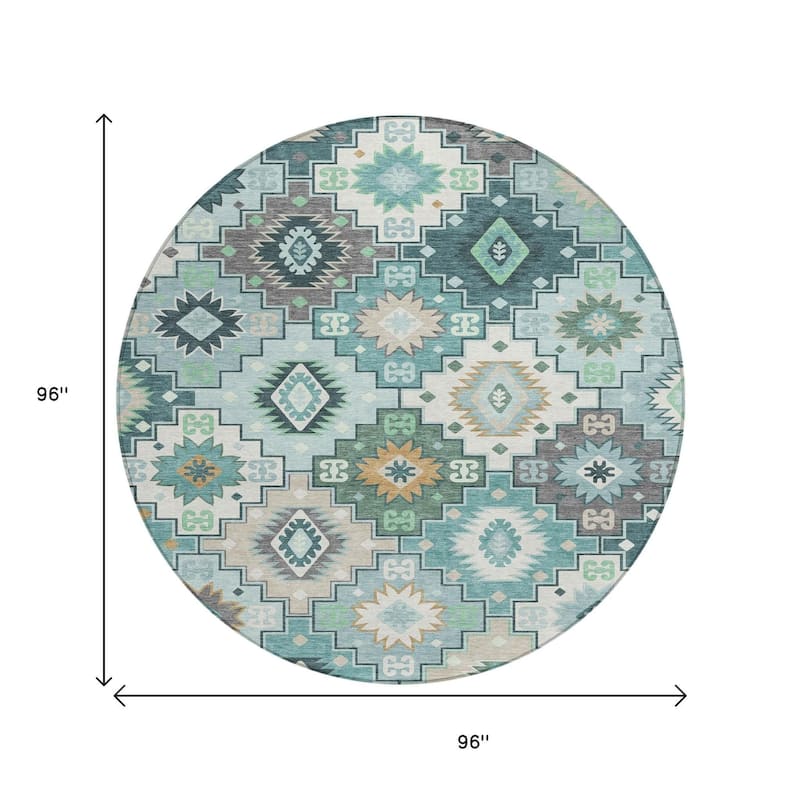 HomeRoots Southwestern Transitional Rectangle Outdoor Rug