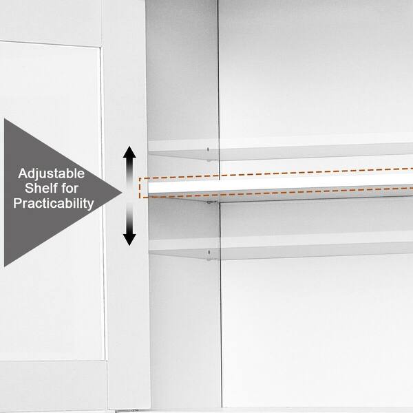 Shop Tall Shelves Microwave Cart Stand Kitchen Storage Cabinet