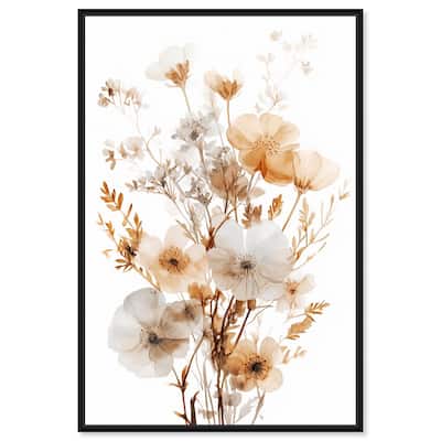 Parchment Petals Canvas by Art Remedy