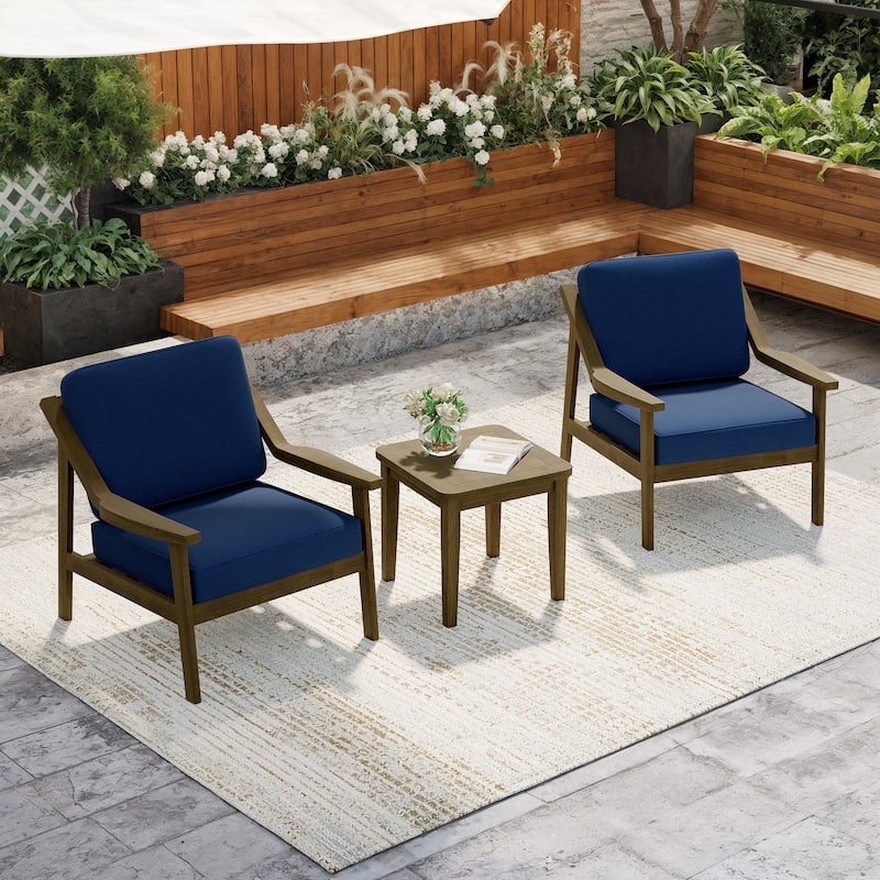 Outdoor Patio Wood Bistro Set/Loveseat Set