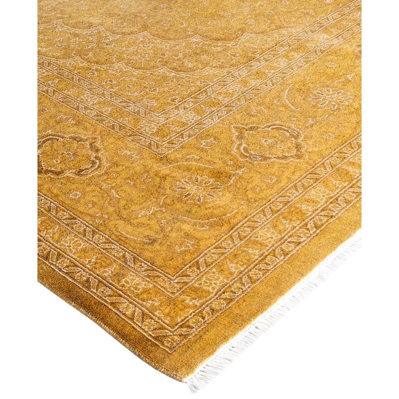 Overdyed One-of-a-Kind Hand-Knotted Area Rug - Gold - 8' 1" x 10' 4"