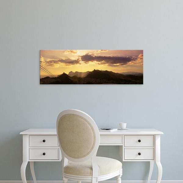 Easy Art Prints Panoramic Images's 'View from Sugarloaf of buildings in a city, Rio De Janeiro, Brazil' Canvas Art
