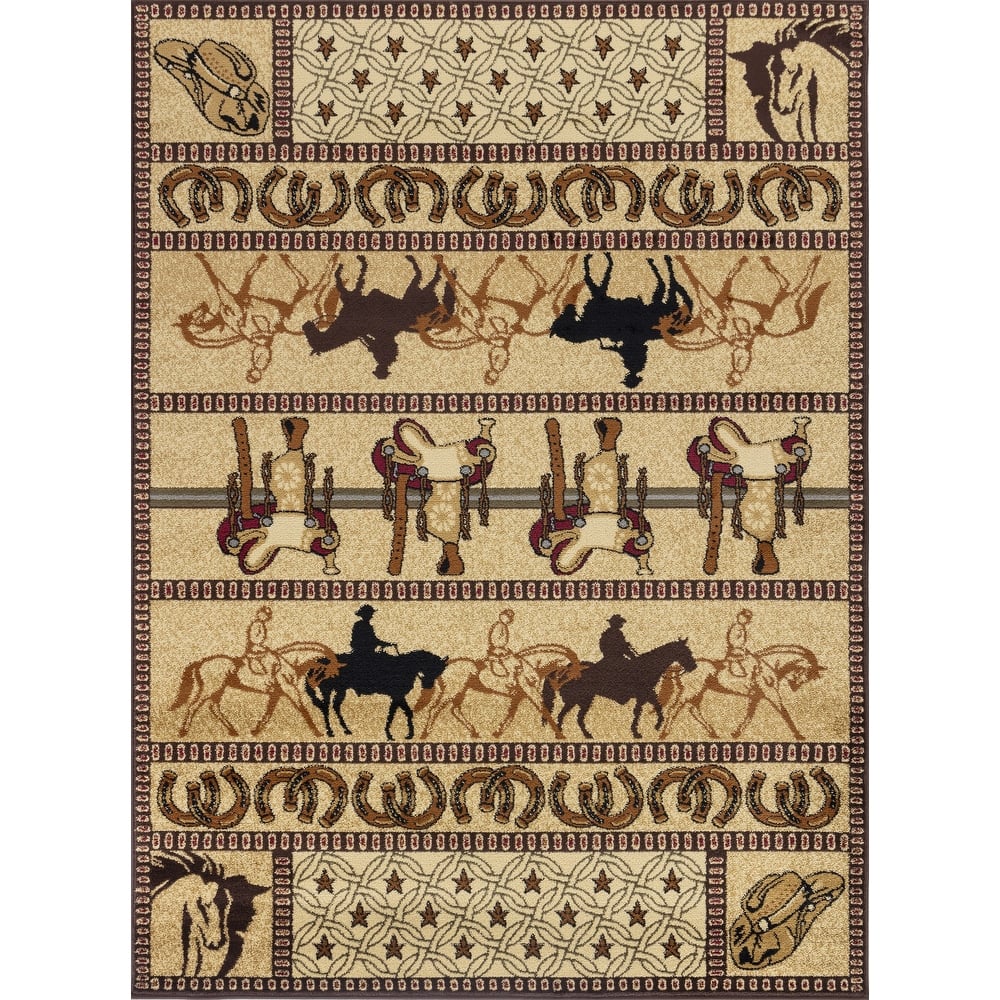 Tribes GC_YLS4009 Beige Southwest Area Rug