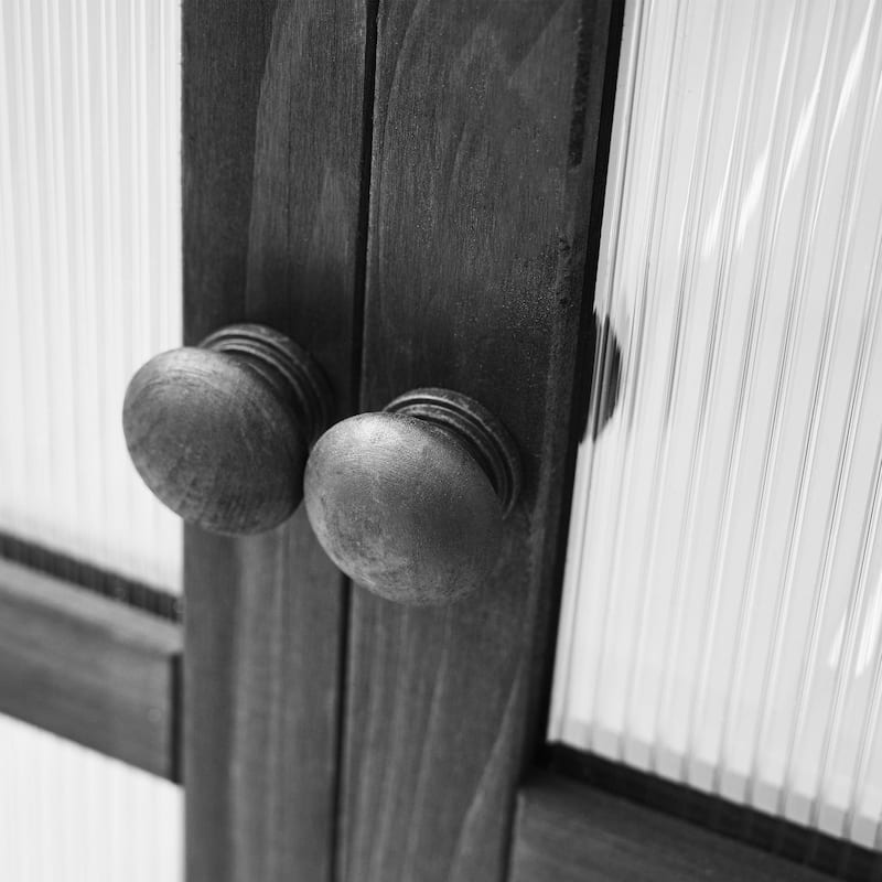 31.5 in. W x 22.4 in. D x 62 in. H Outdoor Walk-In Wood Hobby Greenhouse - 31.5" x 22" x 62"