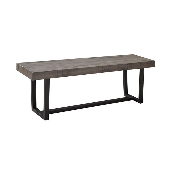 Shop Offex 60 Rustic Farmhouse Solid Pine Wood Dining Bench