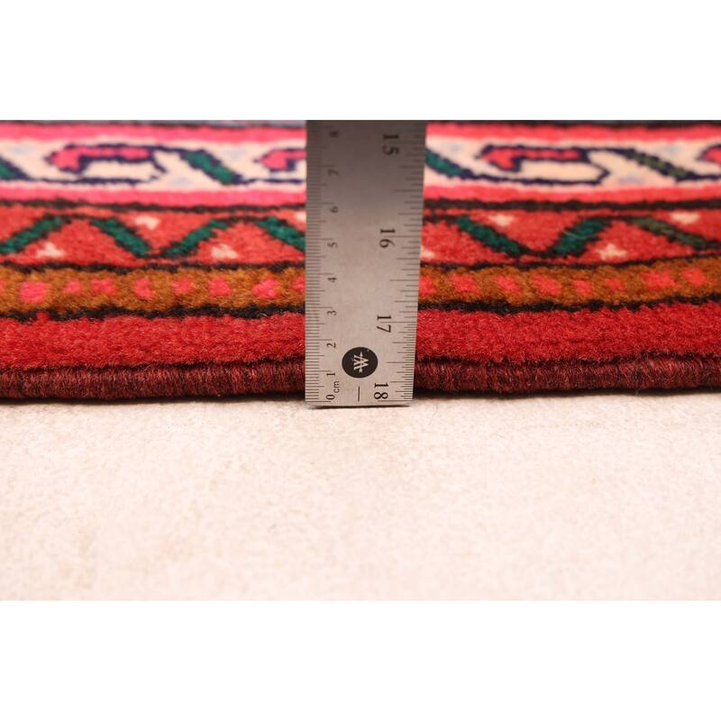 ECARPETGALLERY Hand-knotted Andelz Red Wool Rug - 2'10 x 10'2