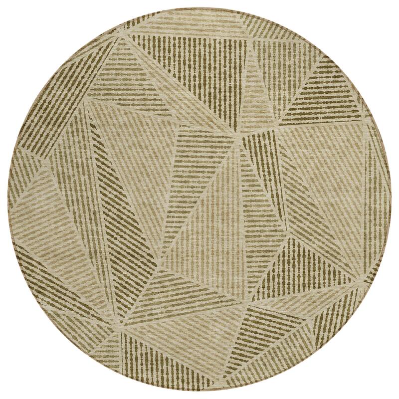 Machine Washable Indoor/ Outdoor Chantille Geometric Mosaic Rug