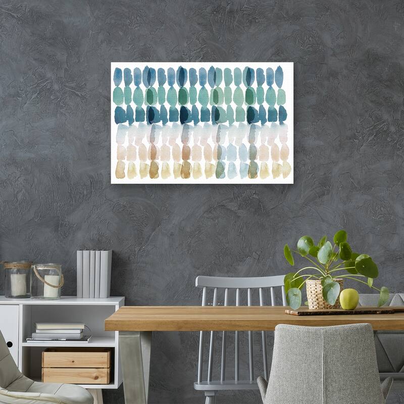 Rowed Pebbles by Claudia B Design Canvas Art Print