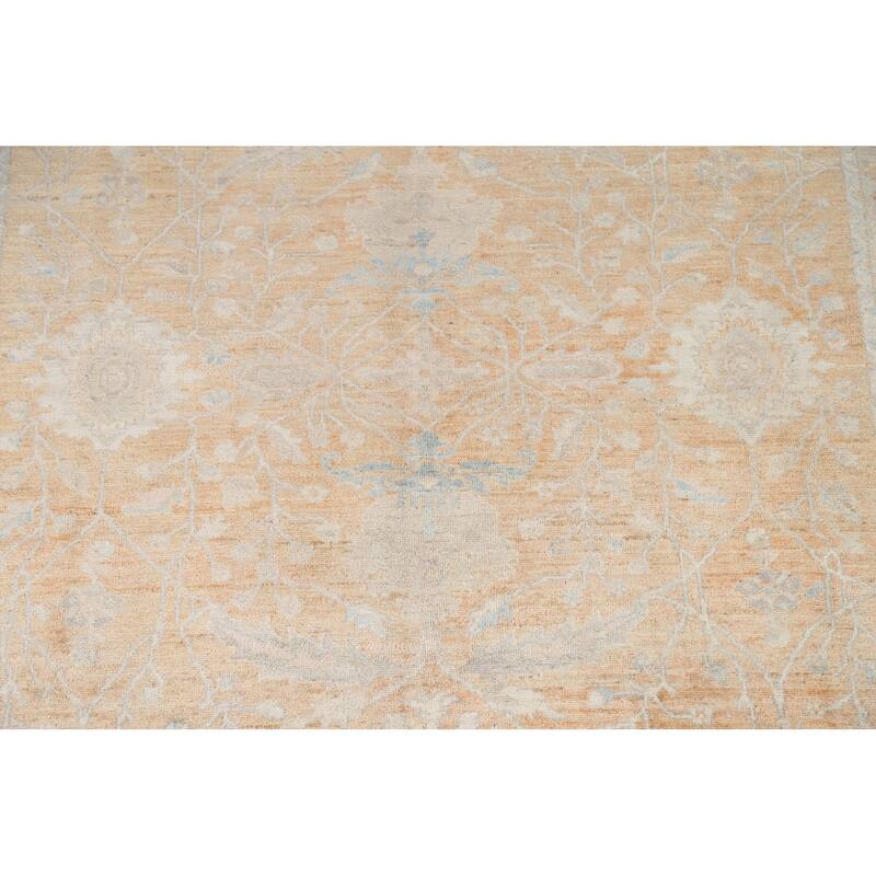 Vegetable Dye Traditional Muted Oushak Turkish Rug Wool Hand-knotted - 7'10" x 9'8"