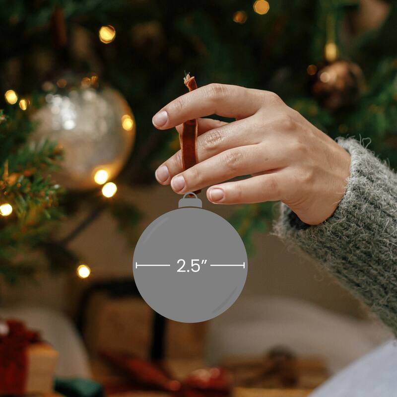 2-Finish Glass Ball Christmas Ornaments - 2.5" (65mm) - Black - 9ct
