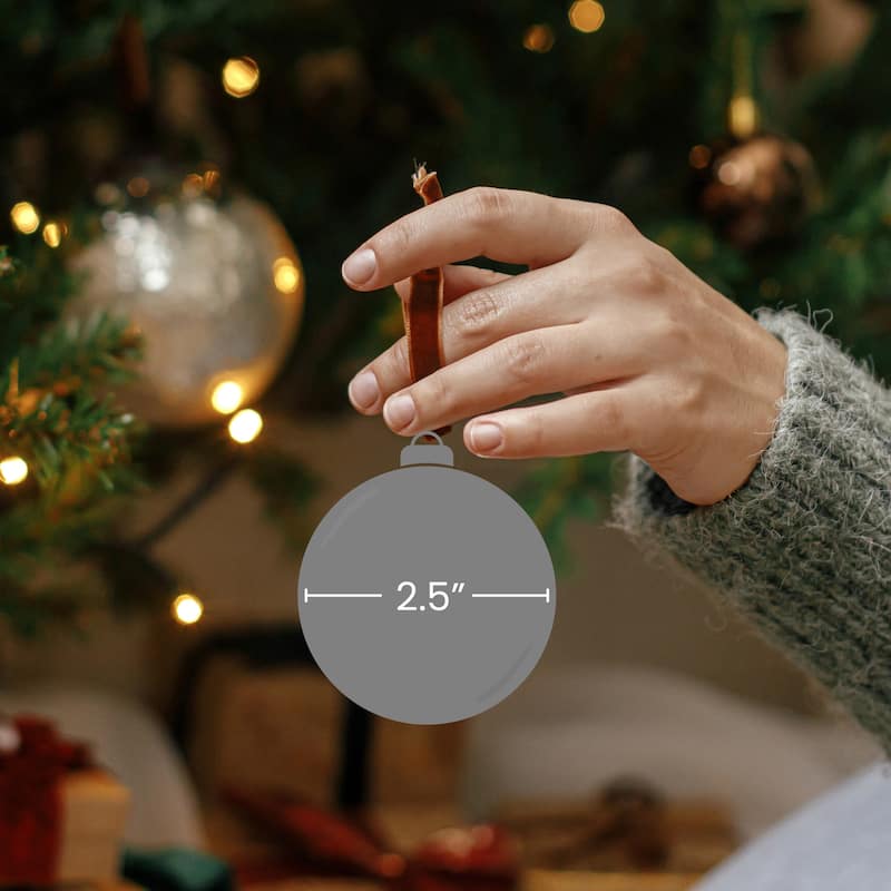 Shatterproof 4-Finish Christmas Ball Ornaments 2.5" (60mm) - Red - 60ct