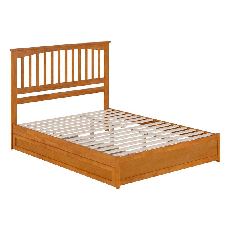Everett Platform Bed with Panel Footboard and Twin XL Trundle