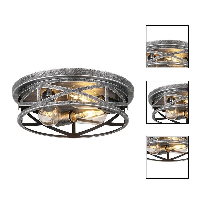 3 light light fixtures black, silver ceiling light metal bedroom ceiling light - N/A