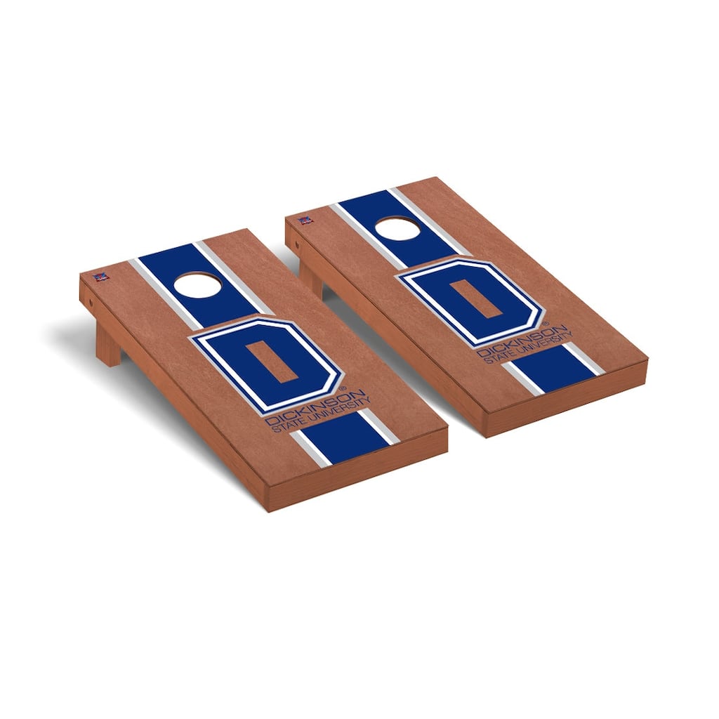 Dickinson State Blue Hawks Rosewood Cornhole Board Set
