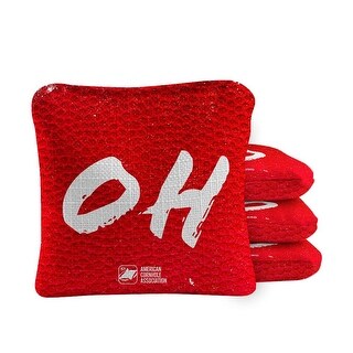 Ohio Red Dual Sided Cornhole Bags