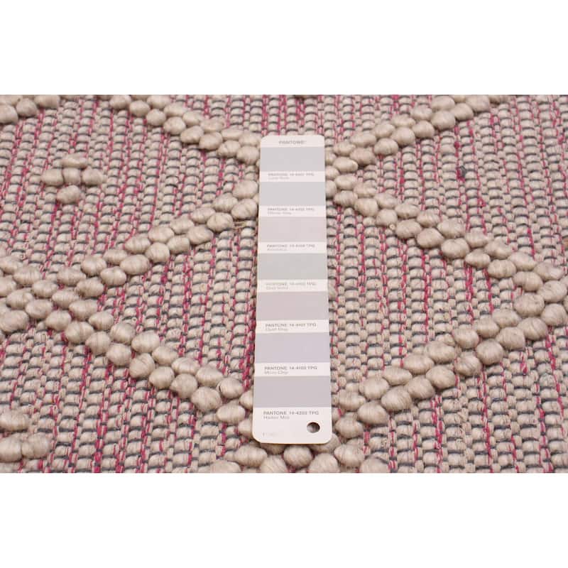 ECARPETGALLERY Braid weave Sienna Grey Wool Rug - 6'1 x 8'10