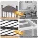 preview thumbnail 12 of 21, Daybed with Trundle, Metal Twin Size Day Bed with Stylish Headboard, Sofa Bed Frame with Pop Up Foldable Trundle Bed