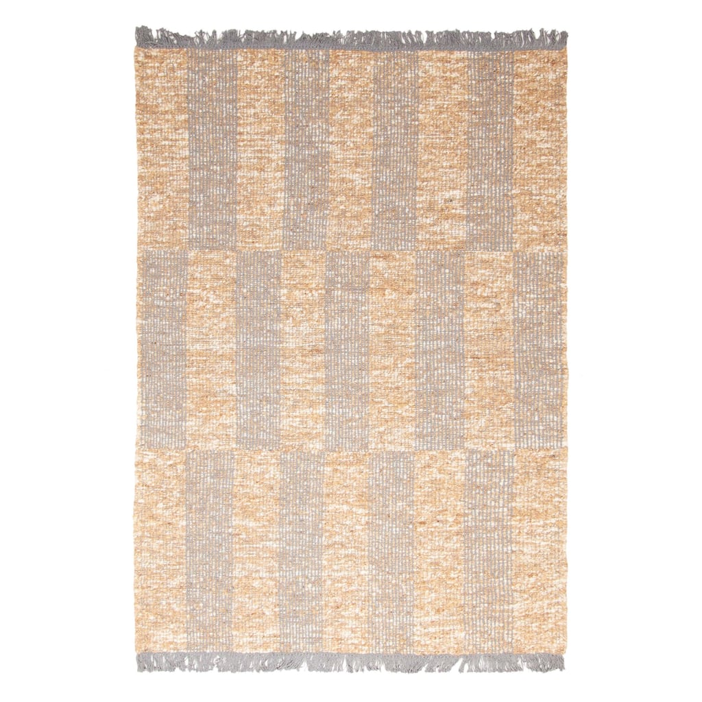 ECARPETGALLERY Braid weave Sienna Tan Wool Rug - 5'2 x 7'6